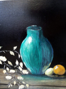Jenny, Teal vase, Acrylic, 10.20.jpg